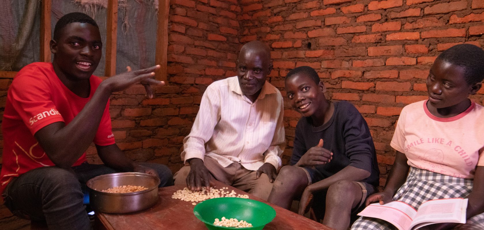 Goodwell and his family enjoy their ebe