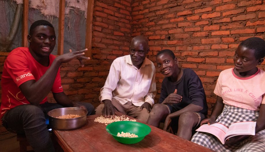 Goodwell and his family enjoy their ebe