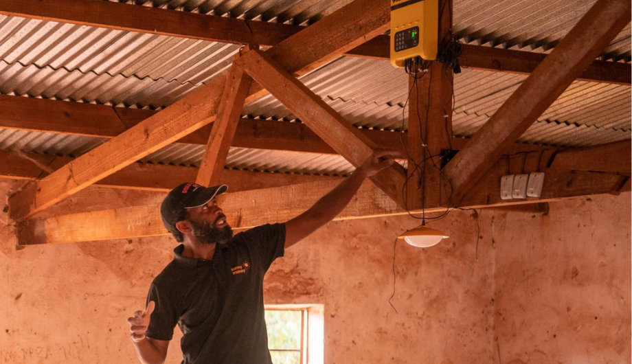 Brave teaching how to install solar home systems