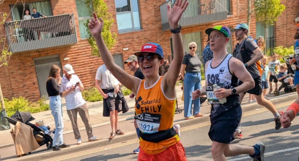 Emily off to a roaring start on race day