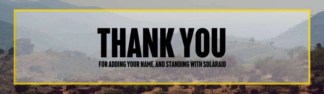 Thank you for standing with SolarAid